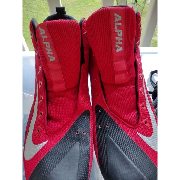 Nike Cleats Alpha Menace Pro 884527-600 Size 13 - Black/White Tough Red - Picture 5 of 8